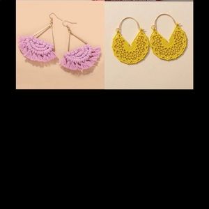 New: 2 pairs boho earrings